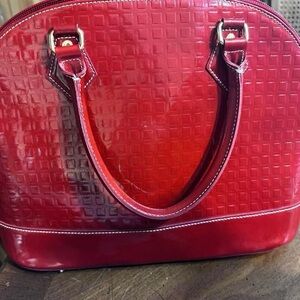 Arcadia Glossy Red Shoulder Bag